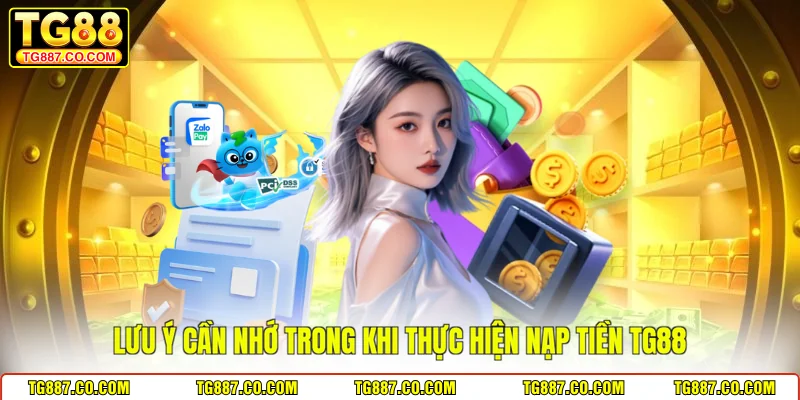 Lưu ý cần nhớ trong khi thực hiện nạp tiền TG88 